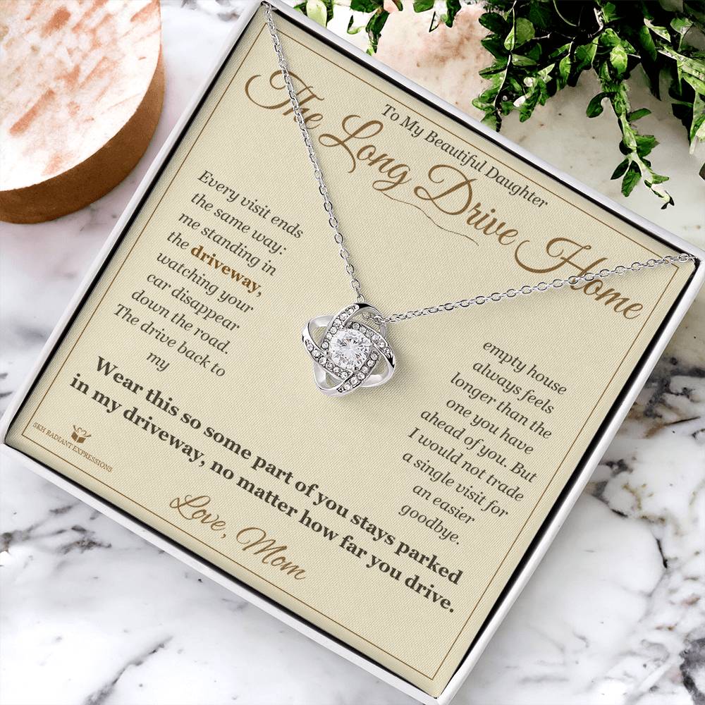 The Long Drive Home - Love Knot Necklace for Daughter - personalized keepsake gift from SKH Radiant Expressions