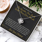 The Garden You Built With Your Own Hands - Love Knot Necklace with Red Rose Box for Wife