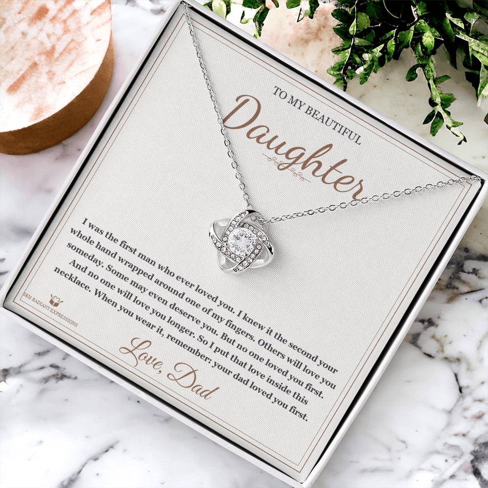 The First Man - Love Knot Necklace for Daughter