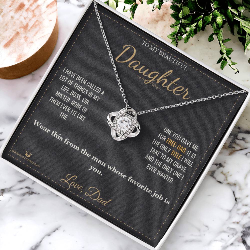 My Favorite Title - Love Knot Necklace for Daughter