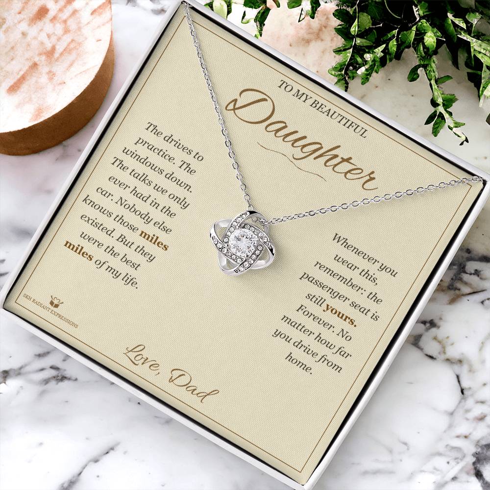 The Passenger Seat - Love Knot Necklace for Daughter - personalized keepsake gift from SKH Radiant Expressions