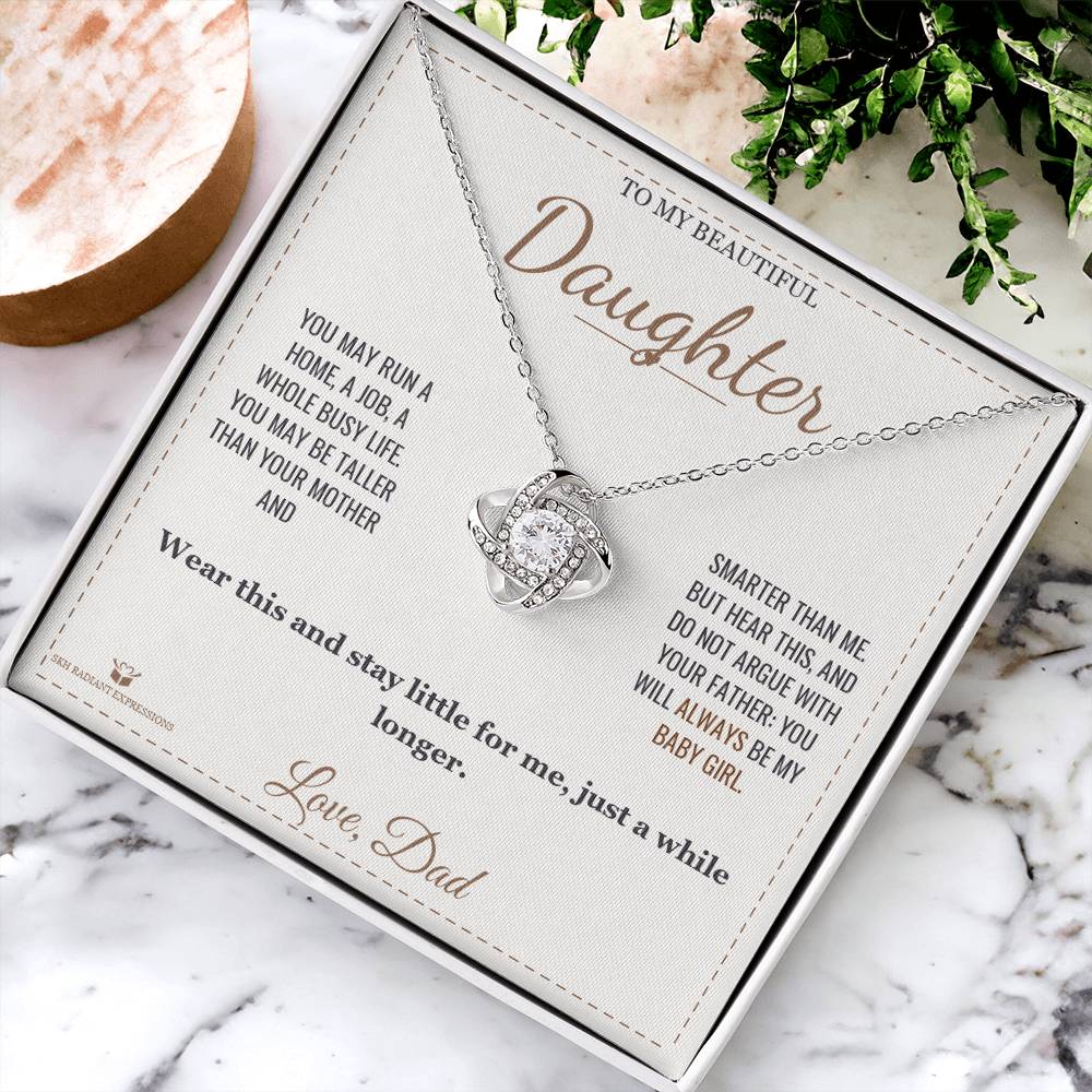 Always My Baby - Love Knot Necklace for Daughter - personalized keepsake gift from SKH Radiant Expressions