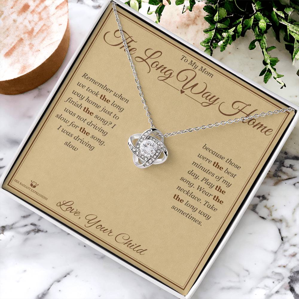 The Long Way Home - Love Knot Necklace for Mom - personalized keepsake gift from SKH Radiant Expressions