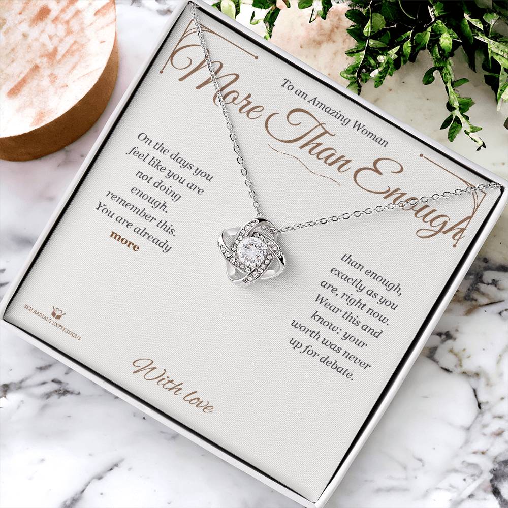 More Than Enough - Love Knot Necklace for Her - personalized keepsake gift from SKH Radiant Expressions