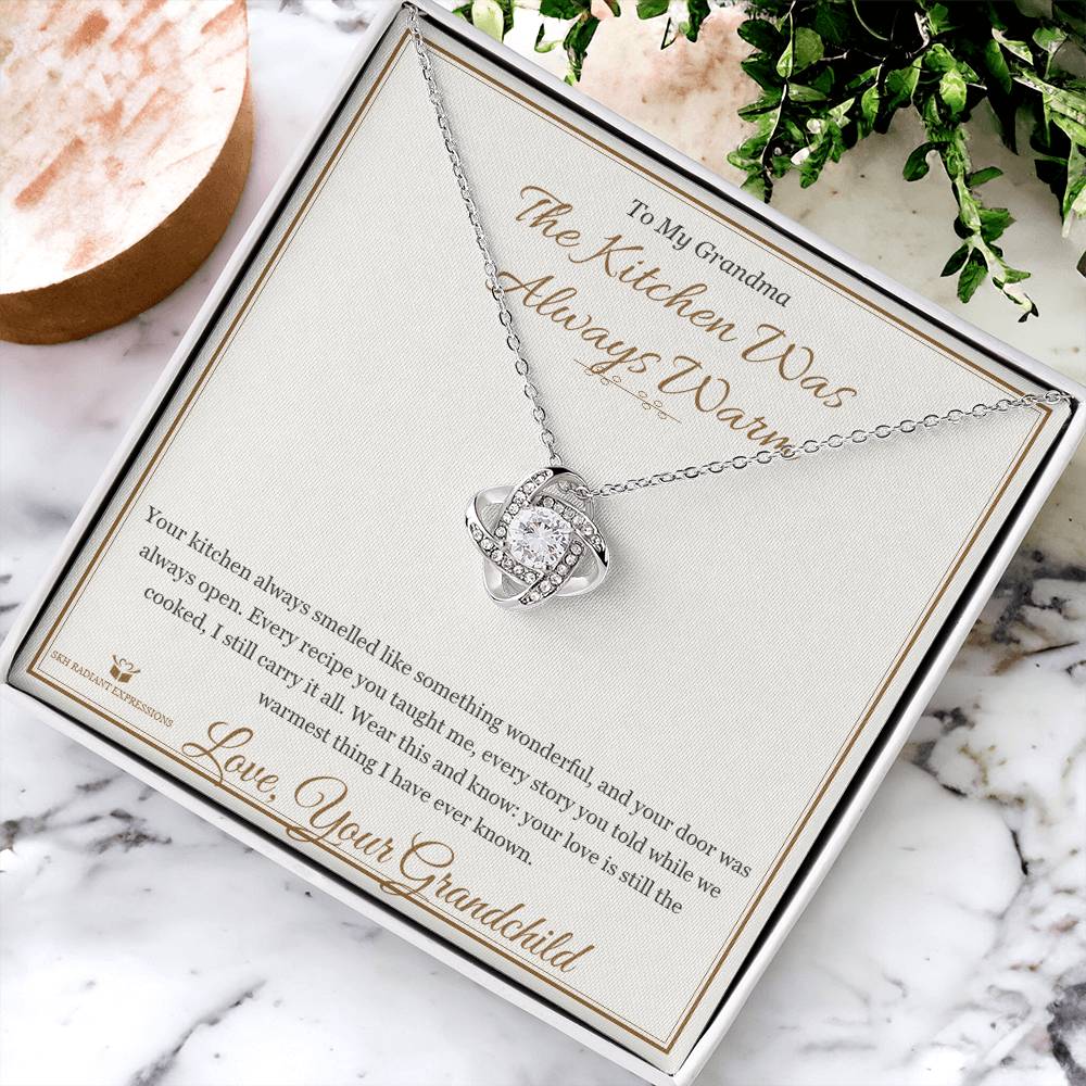 The Kitchen Was Always Warm - Love Knot Necklace for Grandmother