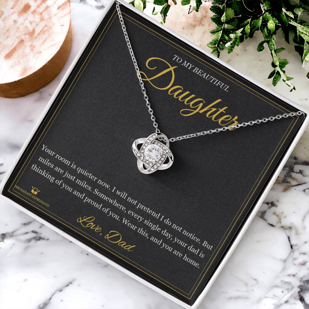 The Miles Between Us - Love Knot Necklace for Daughter