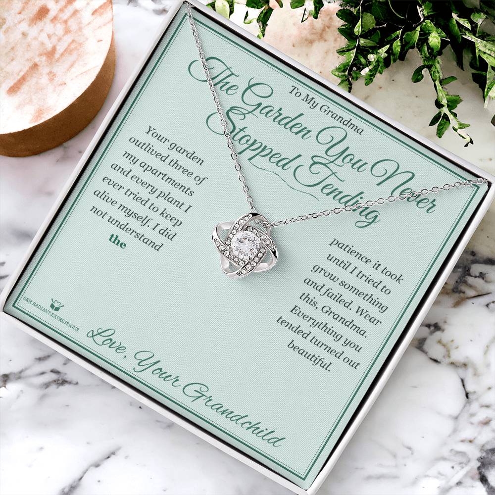 The Garden You Never Stopped Tending - Love Knot Necklace for Grandmother