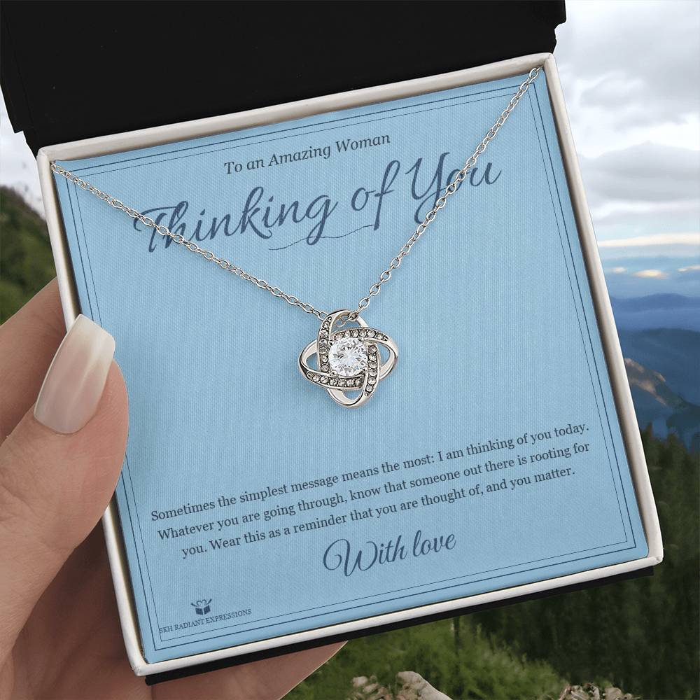 Thinking of You - Love Knot Necklace for Her