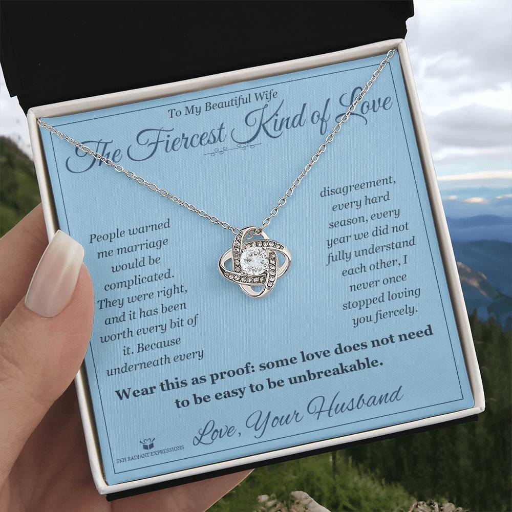 The Fiercest Kind of Love - Love Knot Necklace for Wife