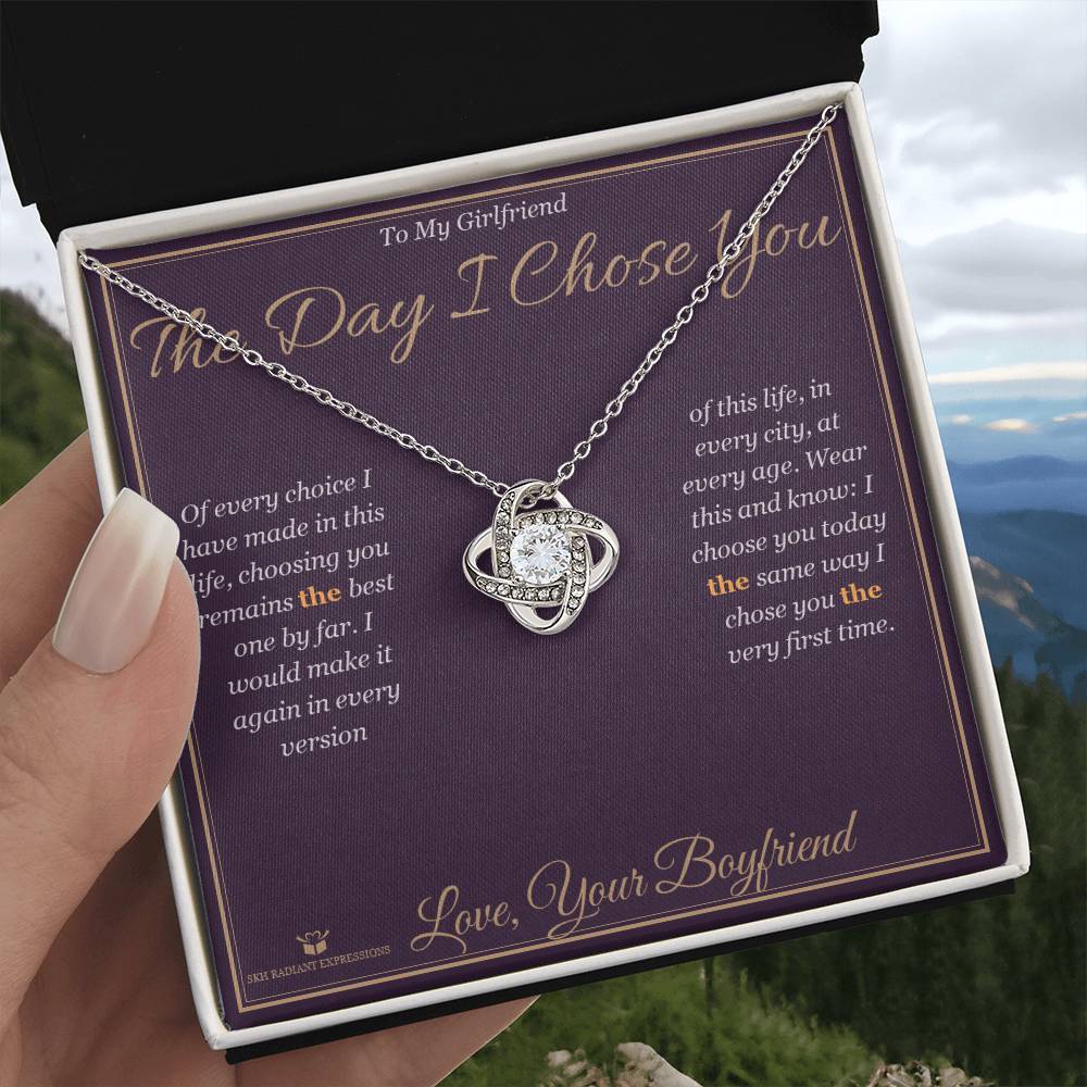 The Day I Chose You - Love Knot Necklace for Girlfriend