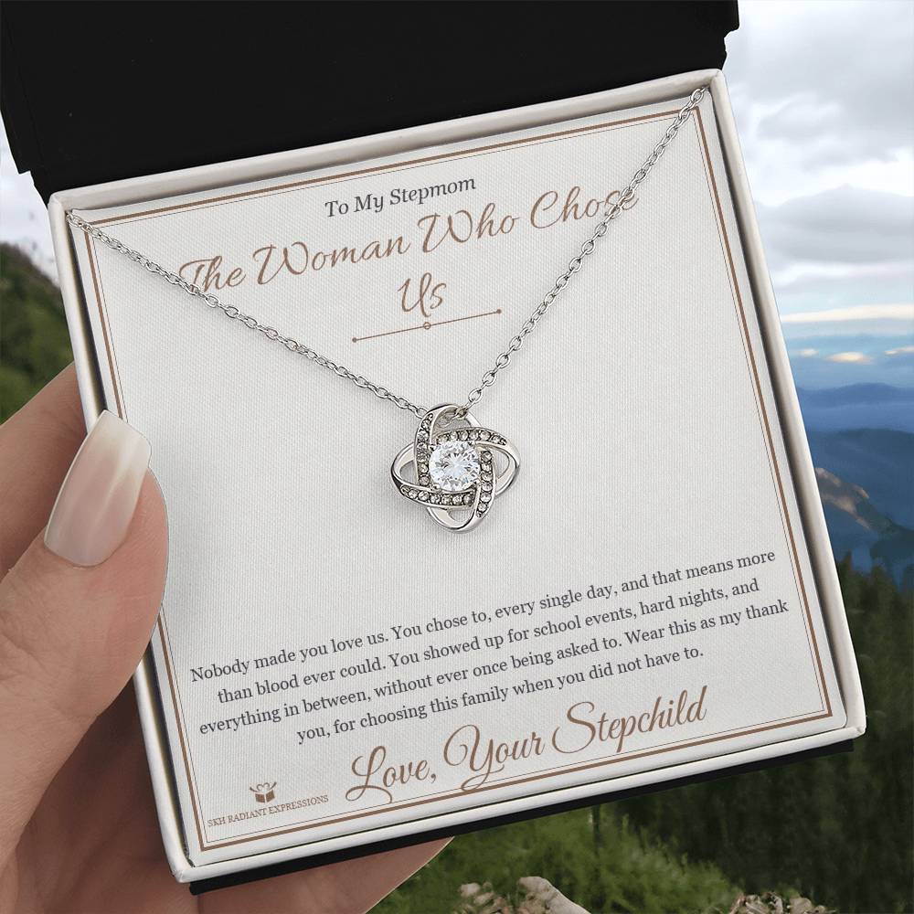 The Woman Who Chose Us - Love Knot Necklace for Stepmom