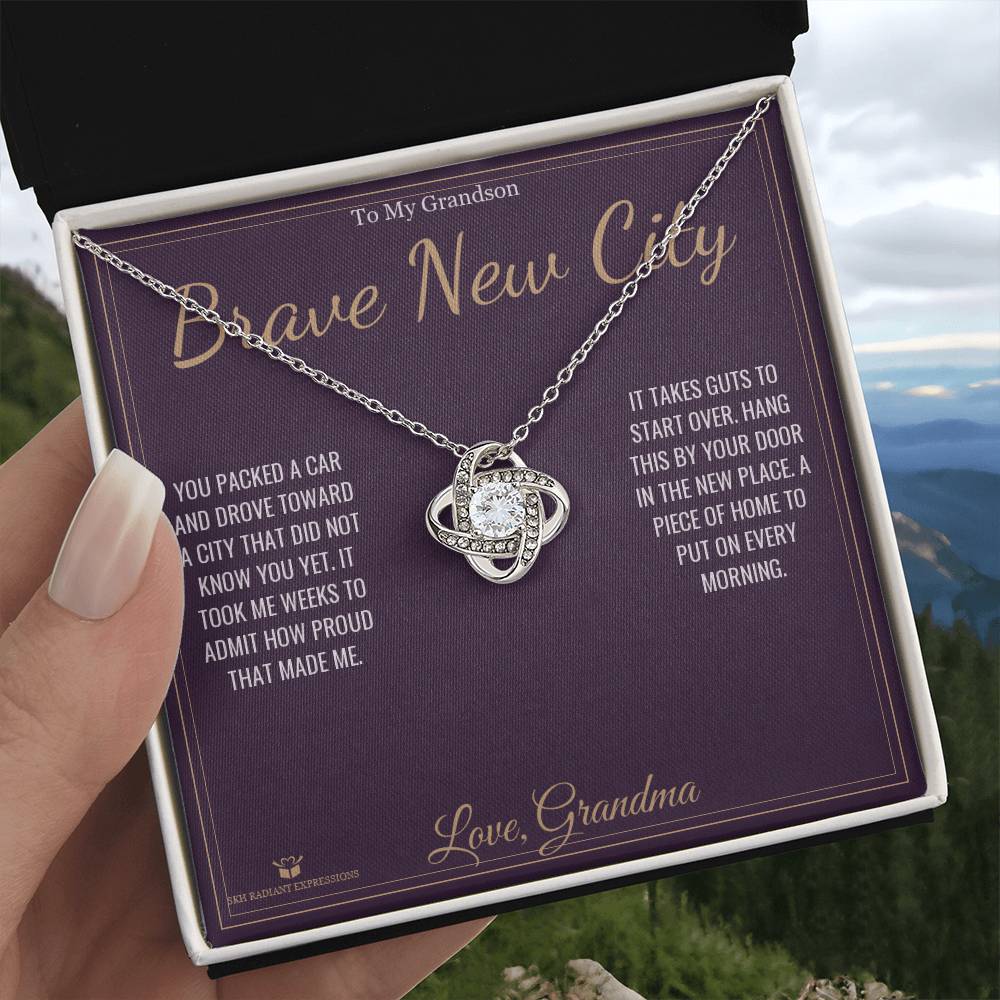 Brave New City - Love Knot Necklace for Grandson - personalized keepsake gift from SKH Radiant Expressions
