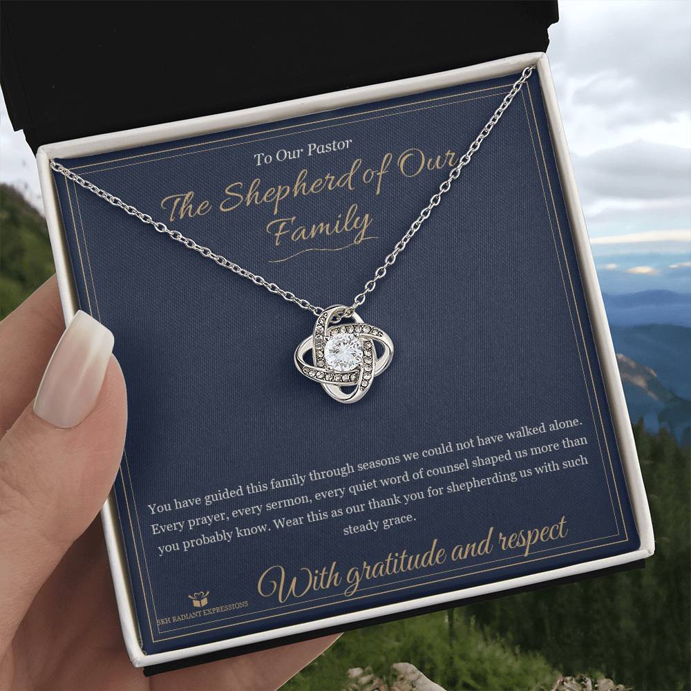 The Shepherd of Our Family - Love Knot Necklace for Pastor