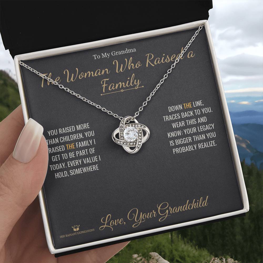 The Woman Who Raised a Family - Love Knot Necklace for Grandmother