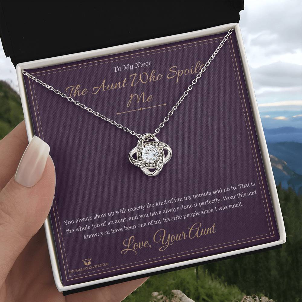 The Aunt Who Spoils Me - Love Knot Necklace for Niece