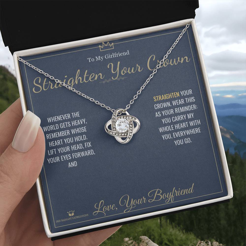 Straighten Your Crown - Love Knot Necklace for Girlfriend - personalized keepsake gift from SKH Radiant Expressions