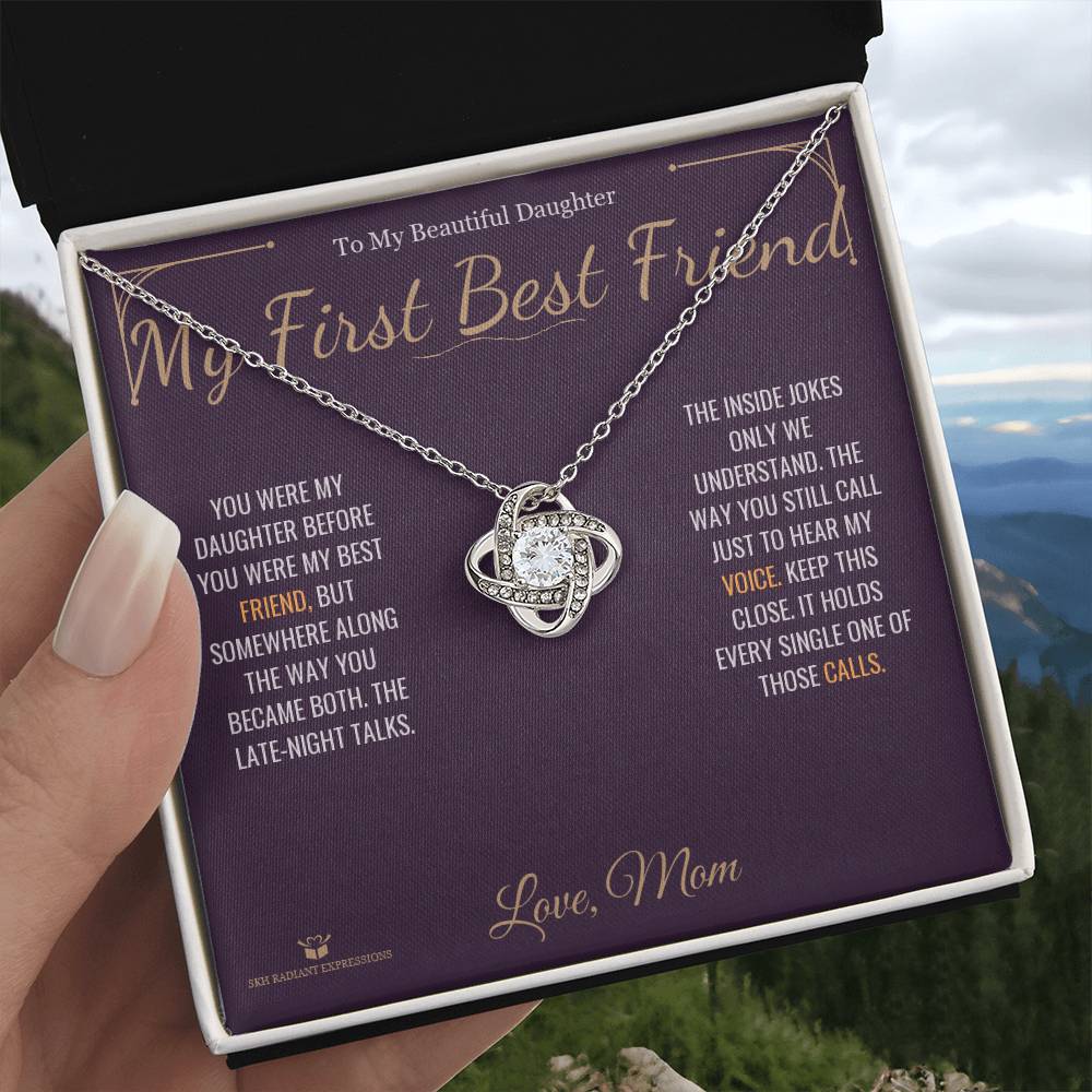 My First Best Friend - Love Knot Necklace for Daughter - personalized keepsake gift from SKH Radiant Expressions