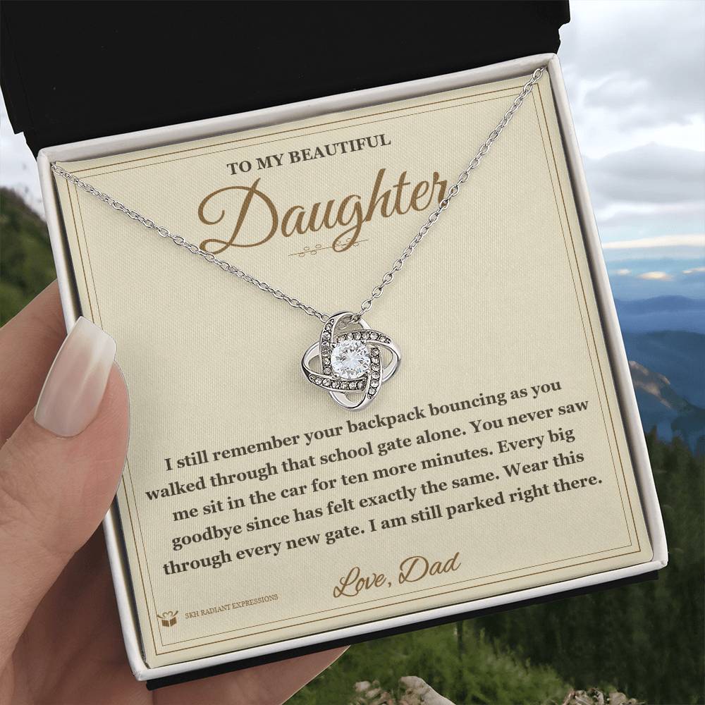 The School Gate - Love Knot Necklace for Daughter