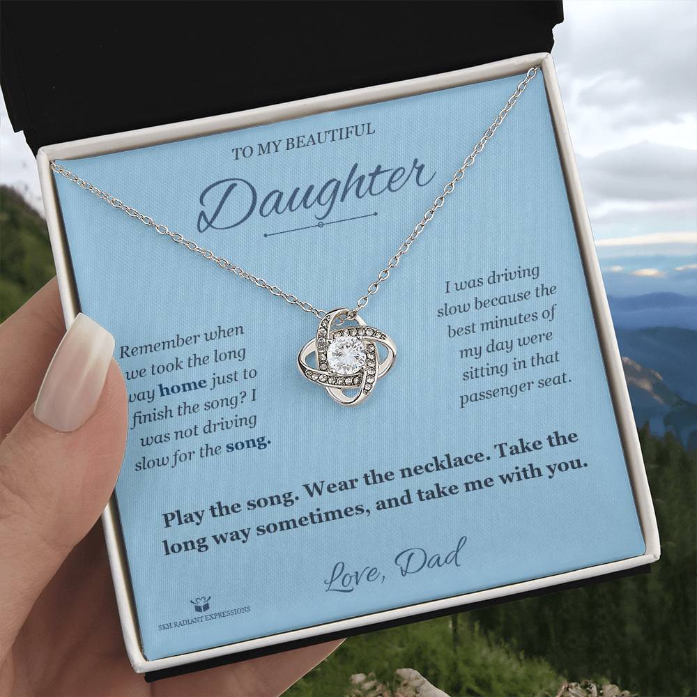 The Long Way Home - Love Knot Necklace for Daughter
