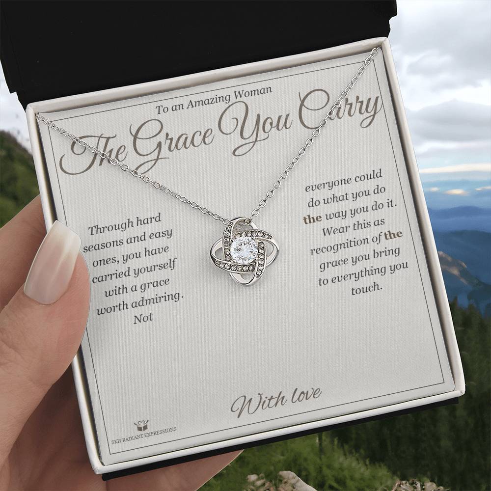 The Grace You Carry - Love Knot Necklace for Her - personalized keepsake gift from SKH Radiant Expressions