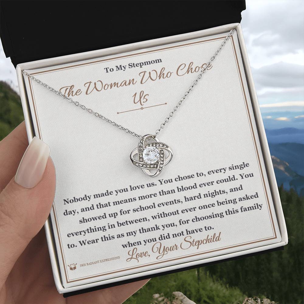The Woman Who Chose Us - Love Knot Necklace for Stepmom