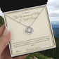 The Woman or Man I Still Notice - Love Knot Necklace with Red Rose Box for Partner