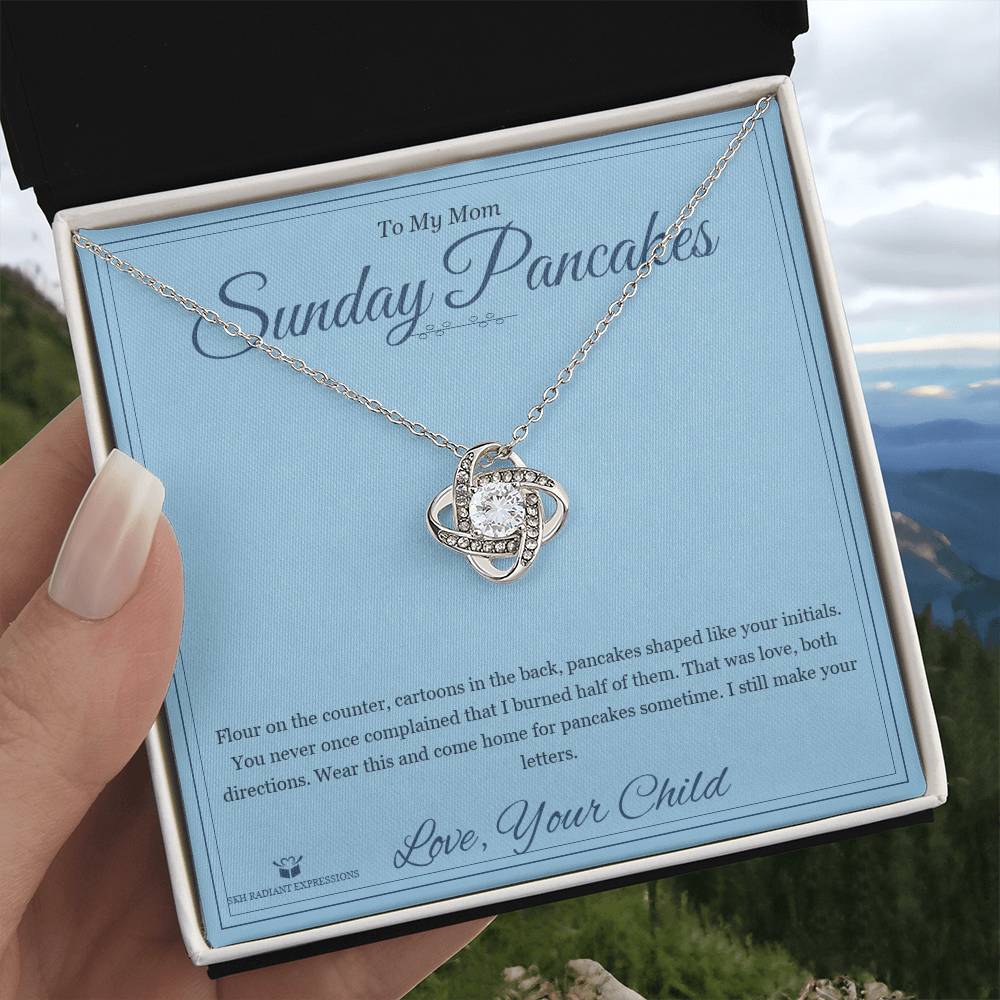 Sunday Pancakes - Love Knot Necklace for Mom