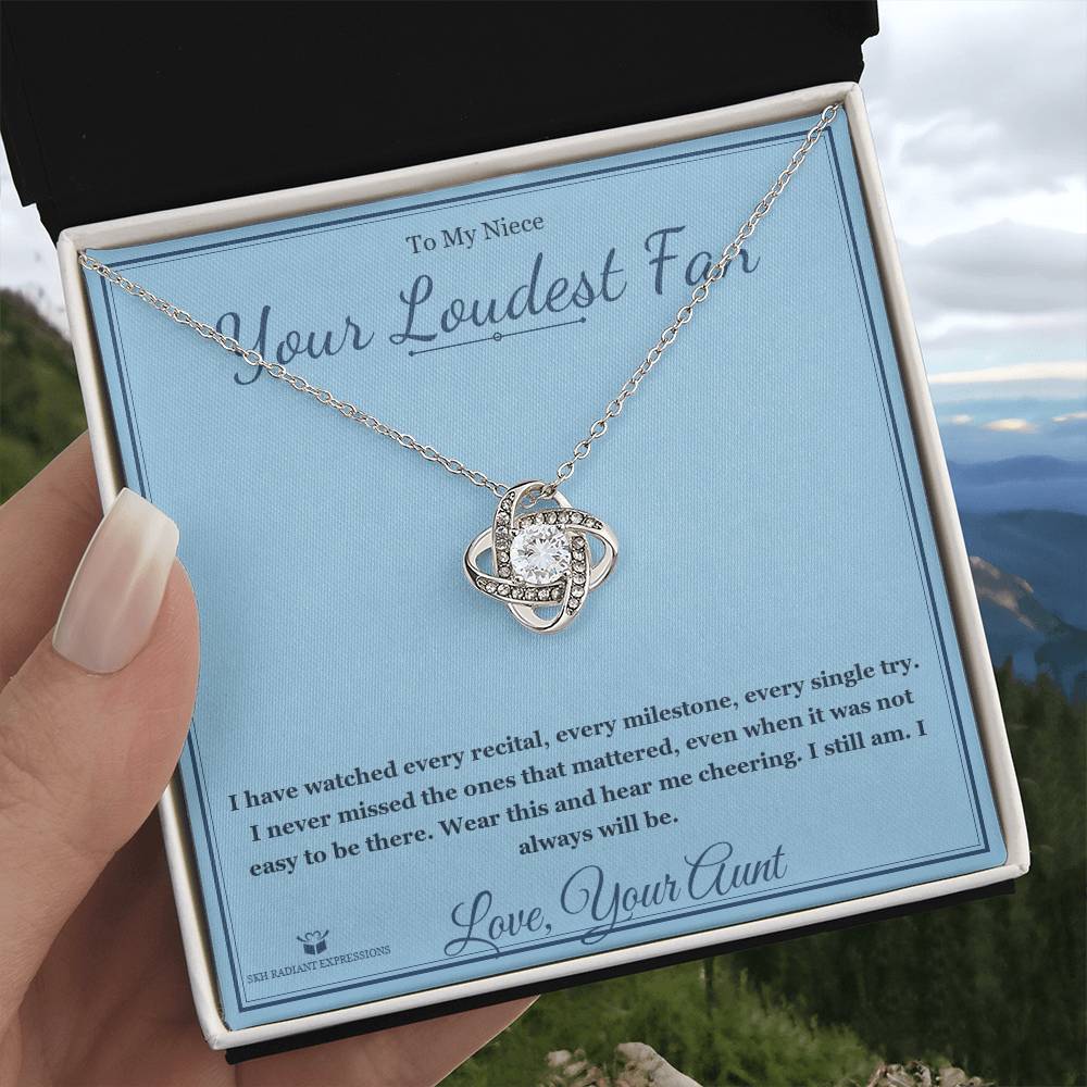 Your Loudest Fan - Love Knot Necklace for Niece