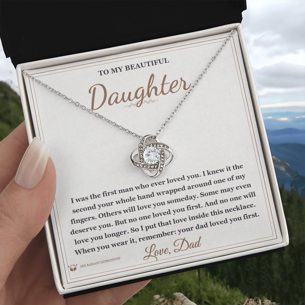 The First Man - Love Knot Necklace for Daughter