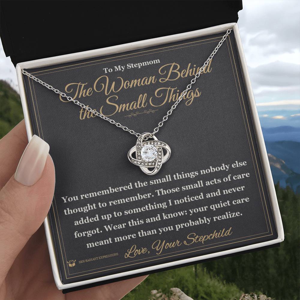 The Woman Behind the Small Things - Love Knot Necklace for Stepmom