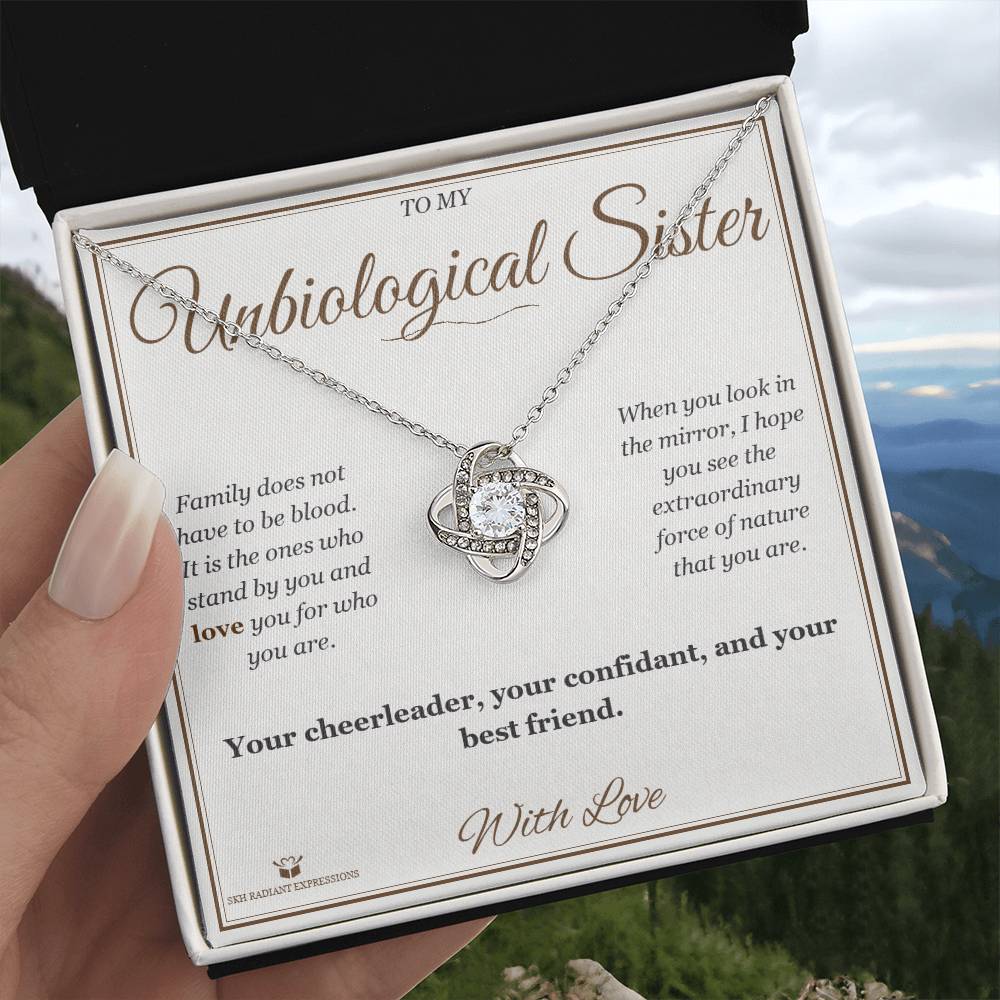 A Bond Beyond Blood - Love Knot Necklace for Sister