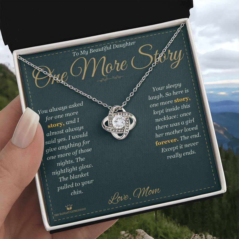 One More Story - Love Knot Necklace for Daughter - personalized keepsake gift from SKH Radiant Expressions