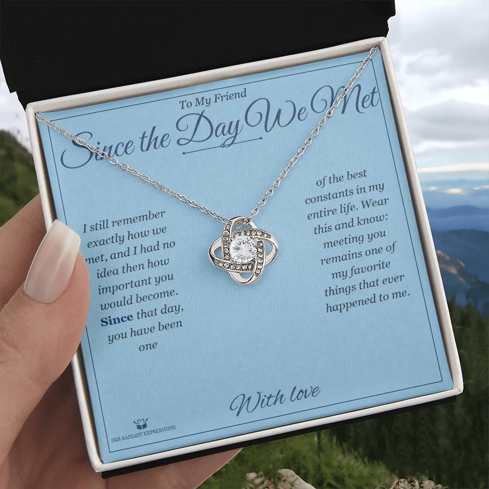 Since the Day We Met - Love Knot Necklace for Friend