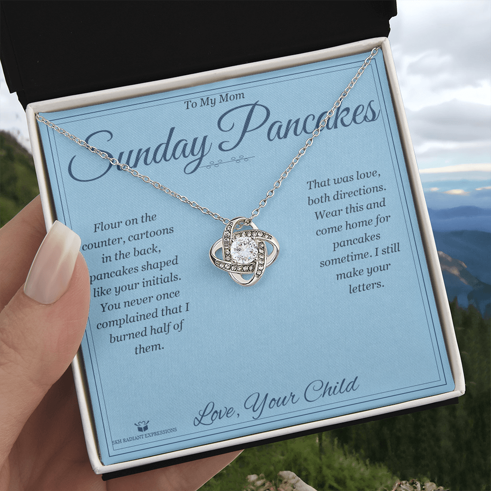 Sunday Pancakes - Love Knot Necklace for Mom - personalized keepsake gift from SKH Radiant Expressions