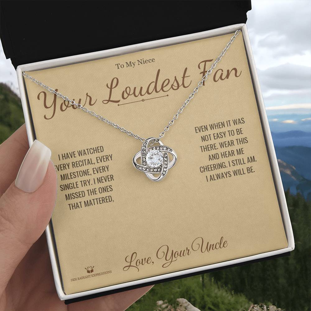Your Loudest Fan - Love Knot Necklace for Niece
