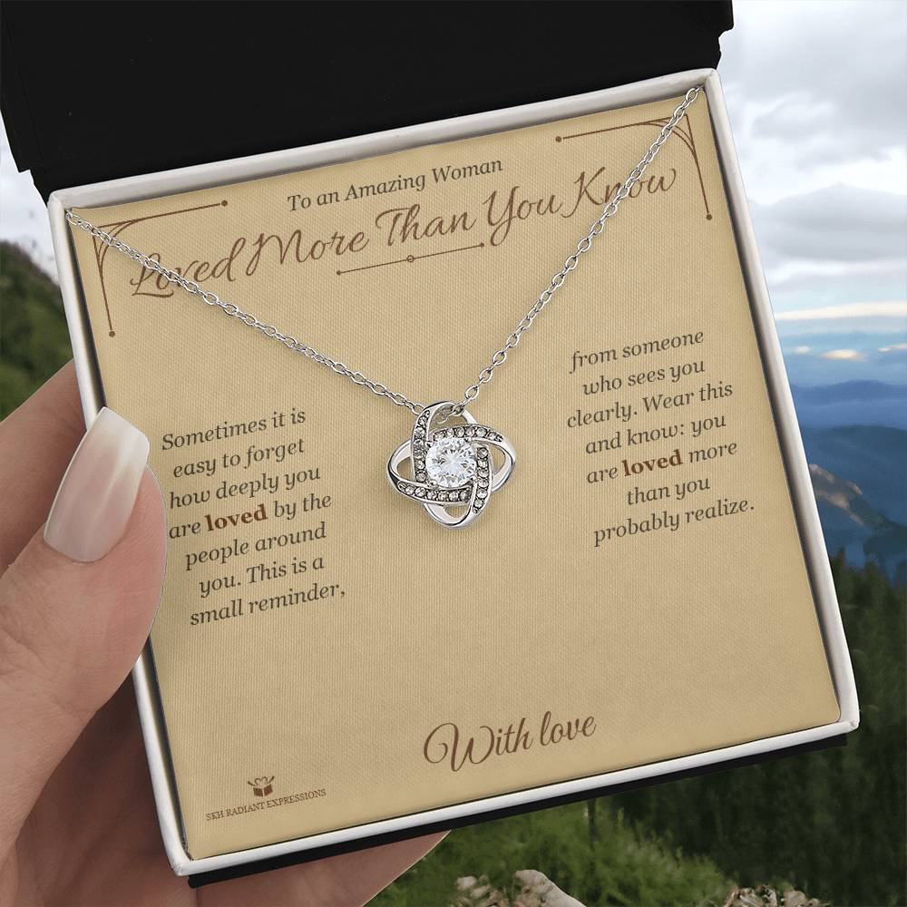 Loved More Than You Know - Love Knot Necklace for Her