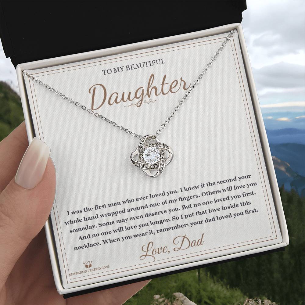 The First Man - Love Knot Necklace for Daughter