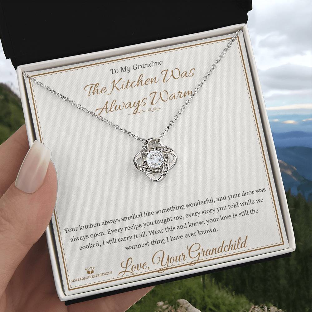 The Kitchen Was Always Warm - Love Knot Necklace for Grandmother