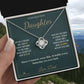 I Can Fix Anything But Time - Love Knot Necklace for Daughter
