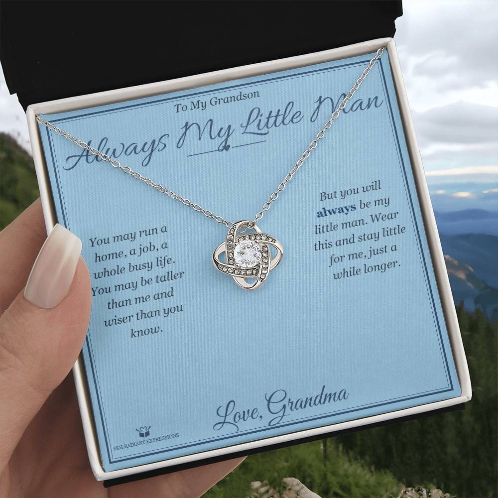 Always My Little Man - Love Knot Necklace for Grandson - personalized keepsake gift from SKH Radiant Expressions
