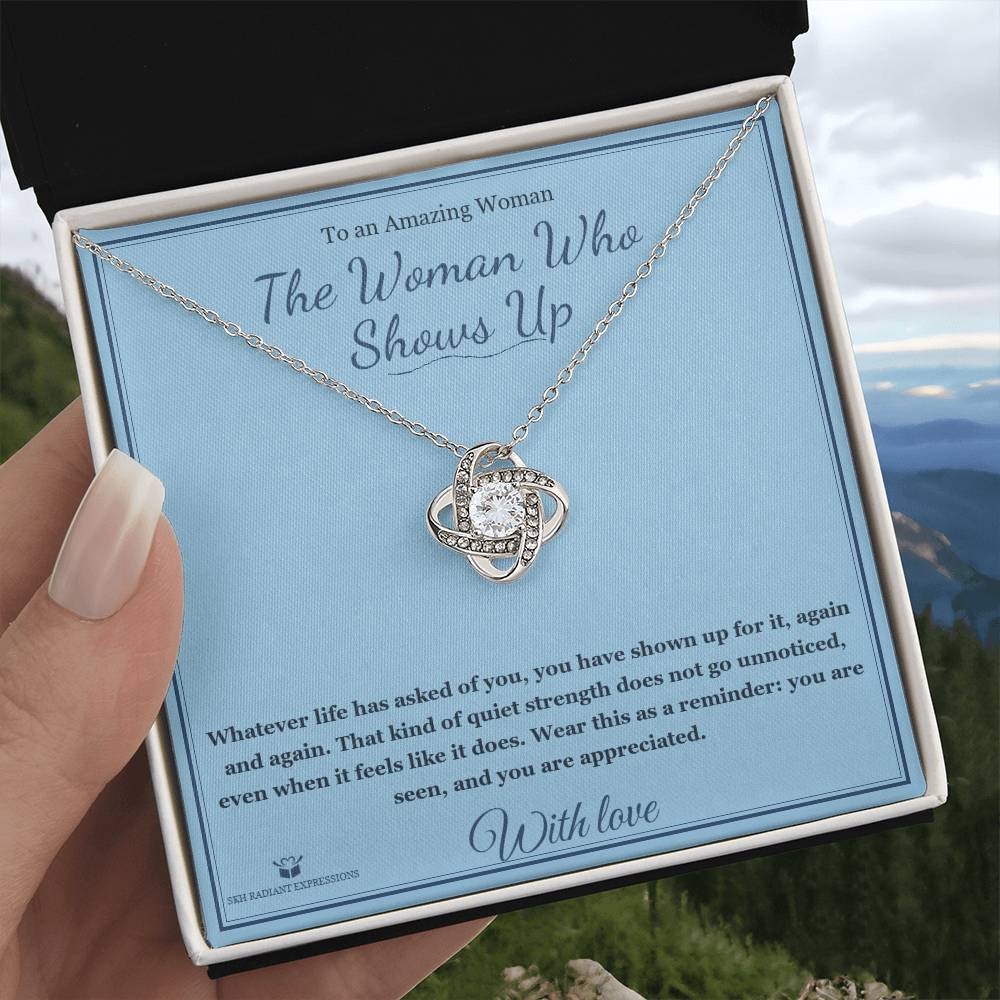 The Woman Who Shows Up - Love Knot Necklace for Her