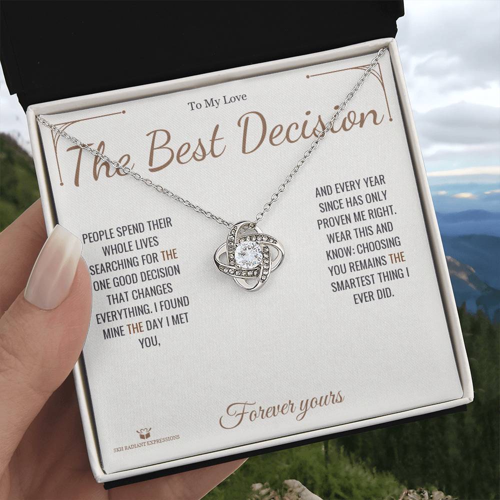The Best Decision - Love Knot Necklace for Partner