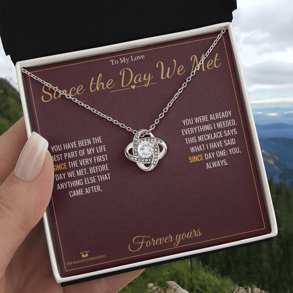 Since the Day We Met - Love Knot Necklace for Partner