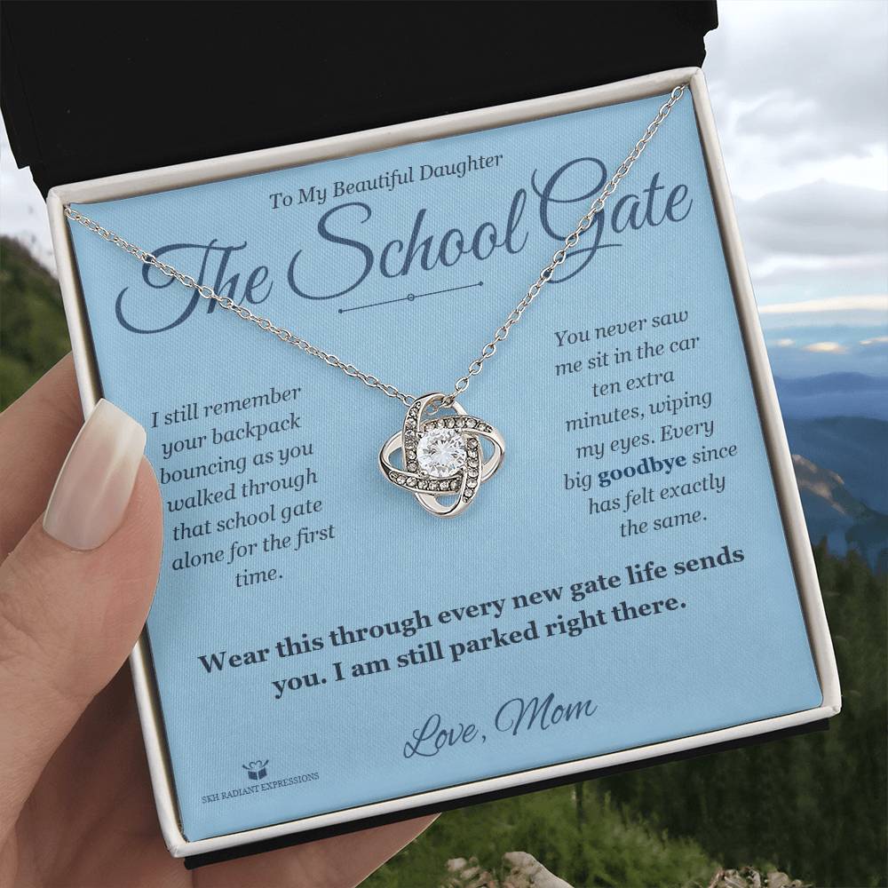 The School Gate - Love Knot Necklace for Daughter - personalized keepsake gift from SKH Radiant Expressions