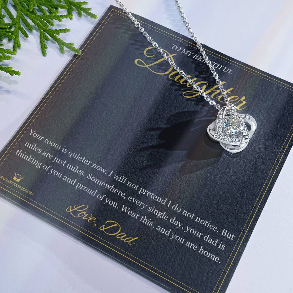 The Miles Between Us - Love Knot Necklace for Daughter