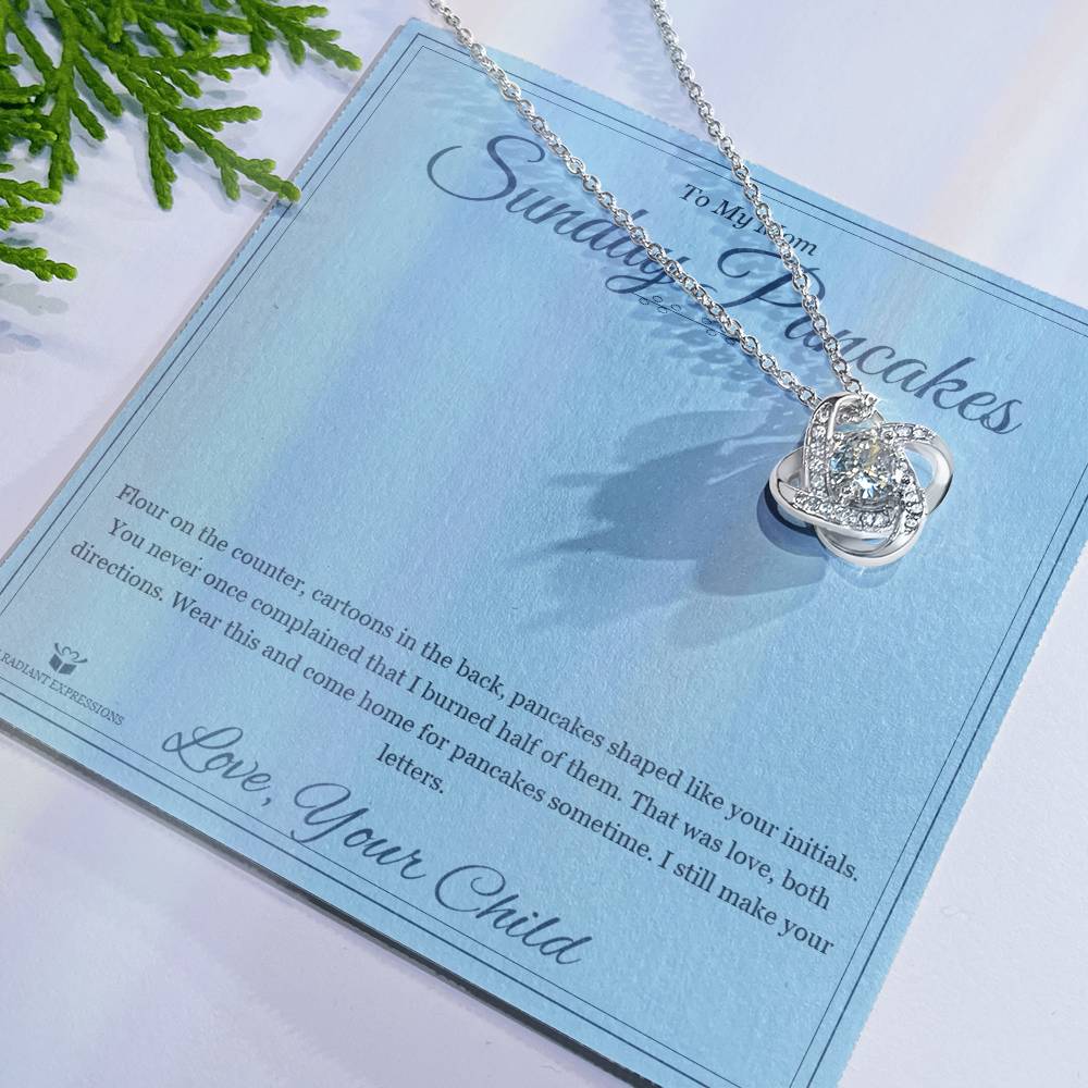 Sunday Pancakes - Love Knot Necklace for Mom