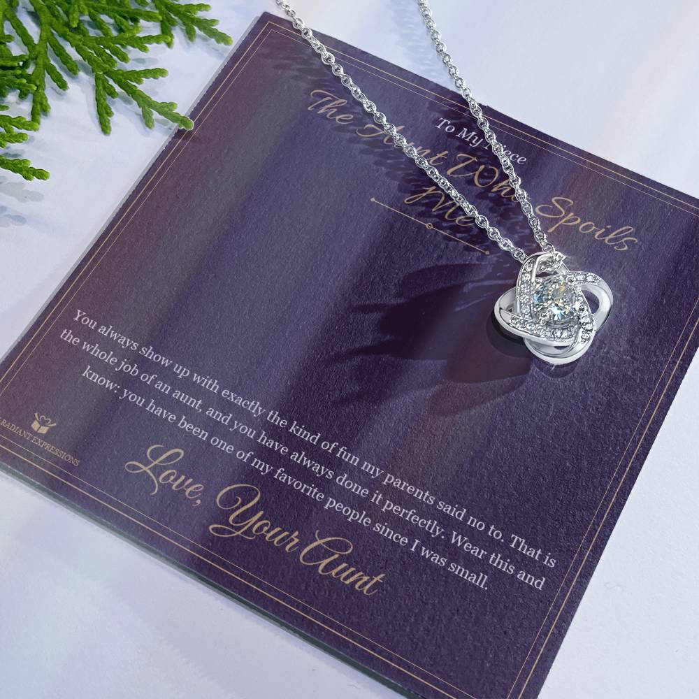 The Aunt Who Spoils Me - Love Knot Necklace for Niece
