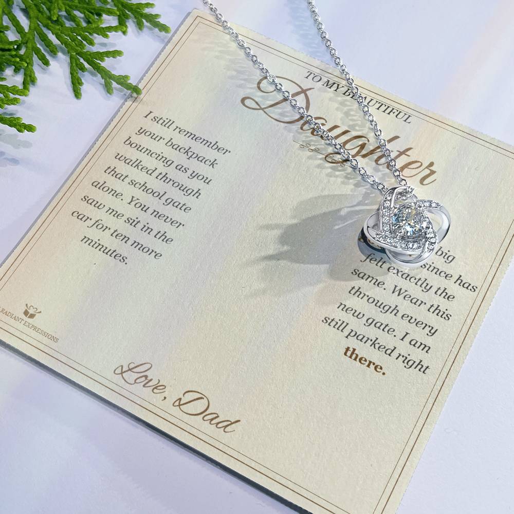 The School Gate - Love Knot Necklace for Daughter - personalized keepsake gift from SKH Radiant Expressions