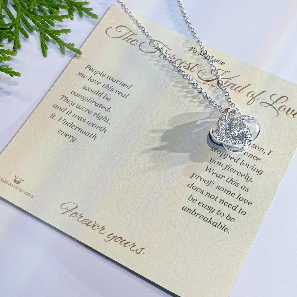 The Fiercest Kind of Love - Love Knot Necklace for Partner