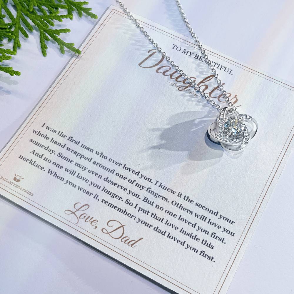 The First Man - Love Knot Necklace for Daughter